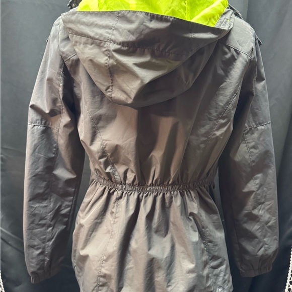 Michael Kors Gray Utility Jacket with Yellow Accents - Picture 4 of 5